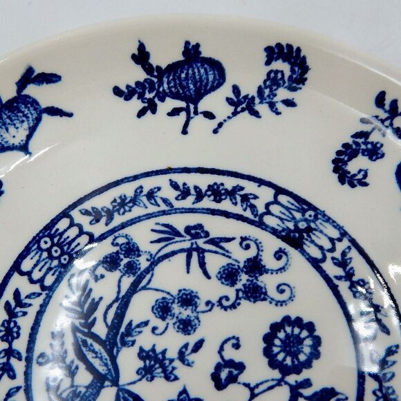 Blue Onion Pattern Bread & Butter Plates 6 Inch Unmarked Scio Pottery Lot of 5 - Picture 9 of 9